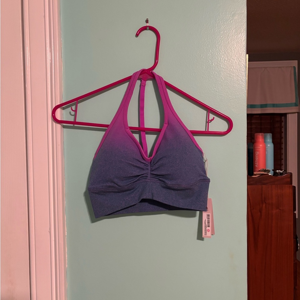 Buffbunny Halter Seamless Sports Bra- Ultraviolet Ombré
